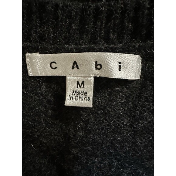 Cabi Charcoal Gray Wool Blend Button Down Cardigan Sweater Vest w/Pockets Size M - Picture 4 of 6